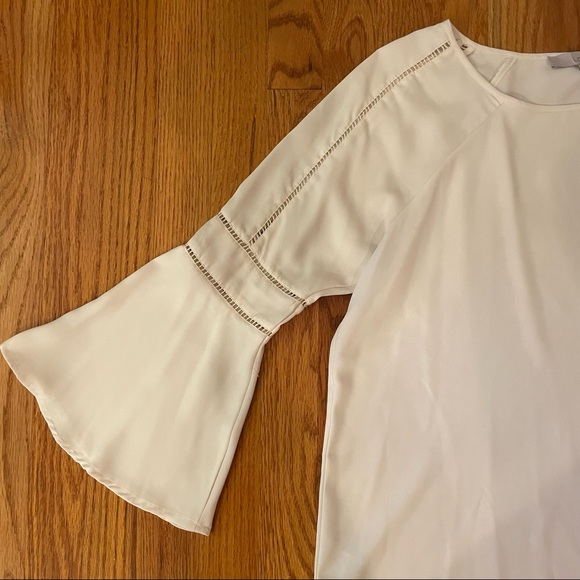 LOFT cream bell-sleeved top - Picture 2 of 3